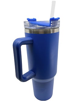 YOLO Hot and Cold Stainless Steel Flow State Vacuum Insulated Tumbler with Lid and Straw for Water, Iced Tea or Coffee, Smoothie, and More, Cream -Blue, Size -40oz or 1.20Liters  - Image 5