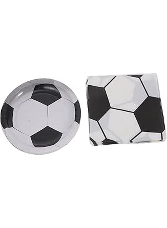 40Pcs Disposable Soccer Party Dinnerware Set Football Plates Napkins For Birthday Shower Tableware - Image 1