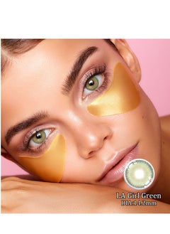 عين كي اس اس La Girl Green العدسات اللاصقة التجميلية الملونة السنوية للجنسين ، مجموعة تكبير مع العلبة  - Image 4
