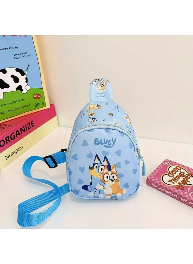 BLUEY Cartoon Character Crossbody Bag with BLUEY-Themed Design - Cute Handbag/Storage Bag for Travel Essentials - Image 1