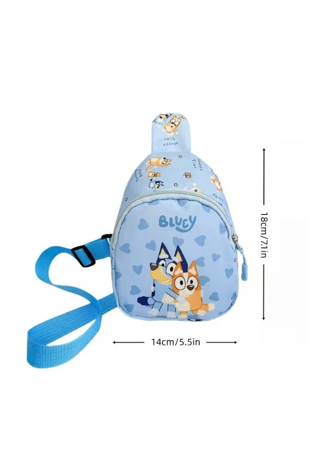 BLUEY Cartoon Character Crossbody Bag with BLUEY-Themed Design - Cute Handbag/Storage Bag for Travel Essentials - Image 2
