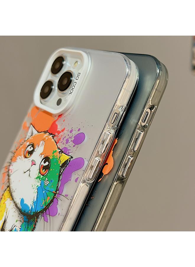S-TOP Case For iPhone 14 Cute Animal Pattern Series PC + TPU Phone Case - Image 3