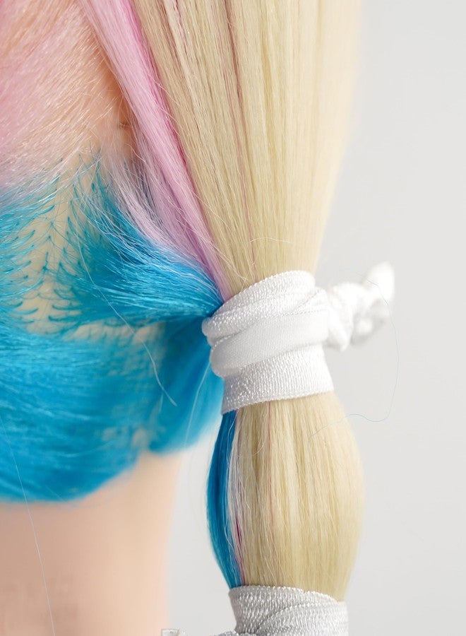MEEDEE Rainbow Elastic Hair Ties, 100 Pack No-Crease Soft Ribbon Hair Accessories for Women, Knotted Ouchless Ponytail Holders, Yoga & Workout Styling, Versatile as Elastic Bracelets - Image 5