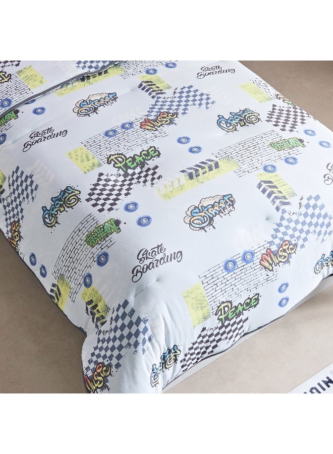 Home Box Tom Gearhead Skate 2-Piece Single Microfibre Printed Jersey Comforter Set 135 X 220 Cm - Image 4