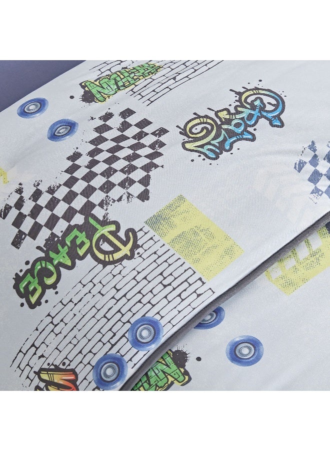 Home Box Tom Gearhead Skate 2-Piece Single Microfibre Printed Jersey Comforter Set 135 X 220 Cm - Image 5