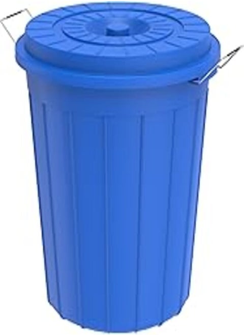 Cosmoplast IFHHDR207BL Plastic Round Multipurpose Drum With Lid, 70 Liters - Blue