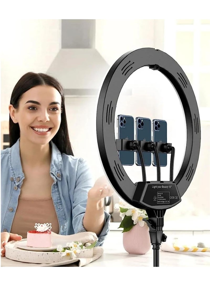 LED Ring Light MF-22 – Soft Multi-Mode Lighting with 360° Rotation, Ideal for Streaming, Makeup & Photography - Image 4