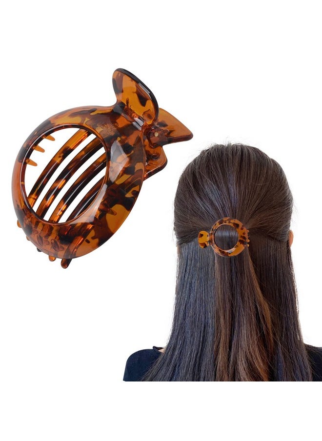 AEGYPIUS AEGYPIUS Hair Clip for Women, Flat Hair Clips for Thin Hair, Small Hair Claw, Dark Brown, Strong Grip, Compact and Lightweight, Ideal for Travel, Modern Women  - Image 1