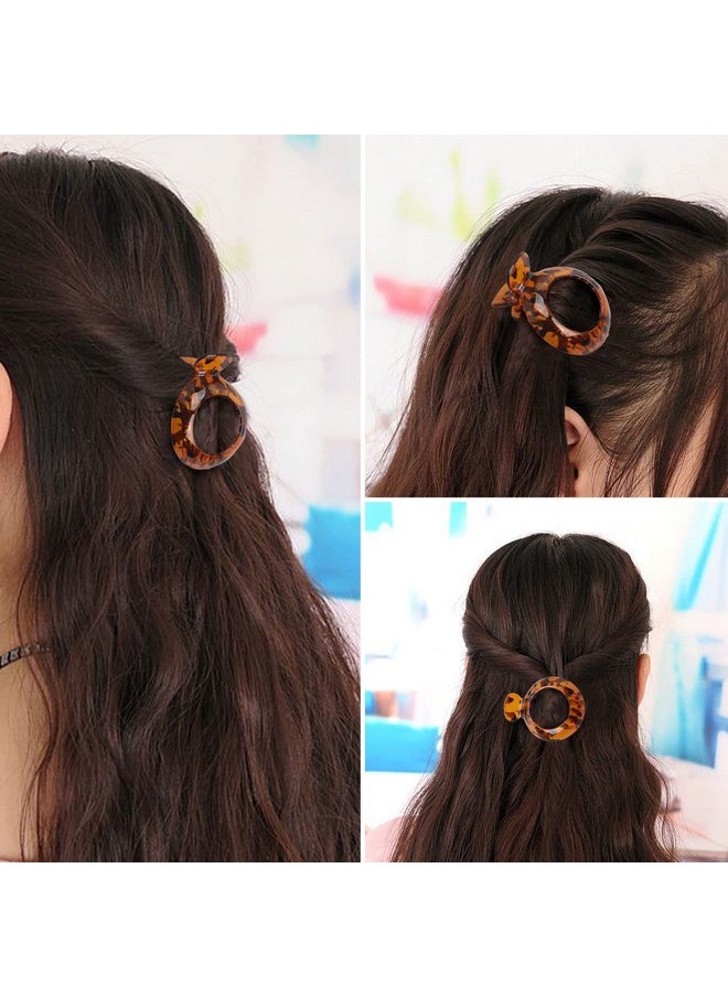 AEGYPIUS AEGYPIUS Hair Clip for Women, Flat Hair Clips for Thin Hair, Small Hair Claw, Dark Brown, Strong Grip, Compact and Lightweight, Ideal for Travel, Modern Women  - Image 3