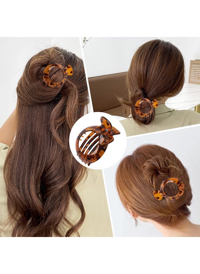 AEGYPIUS AEGYPIUS Hair Clip for Women, Flat Hair Clips for Thin Hair, Small Hair Claw, Dark Brown, Strong Grip, Compact and Lightweight, Ideal for Travel, Modern Women  - Image 4