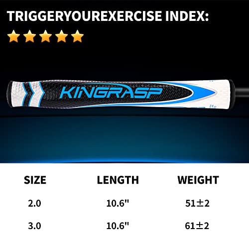KINGRASP Lightweight and Comfortable Golf Grips | Advanced Texture Control and High Feedback Golf Putter Grips/Oversized, 2.0/3.0 Putter Grip (black blue：2.0) - Image 3
