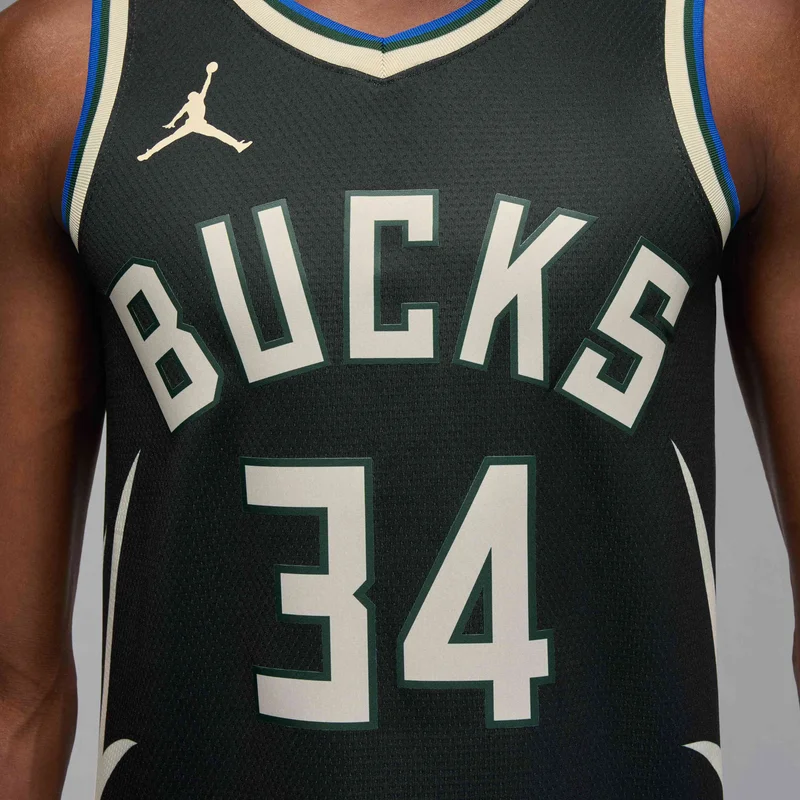 Jordan Black Men's NBA Milwaukee Bucks Statement Edition Dri-FIT Swingman Jersey for Men | Best Price UAE