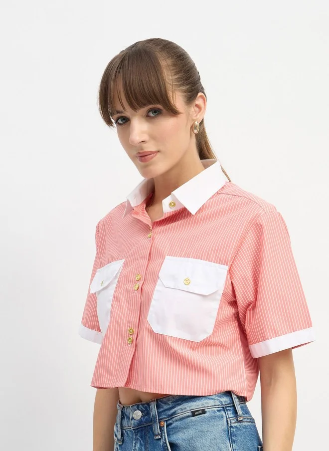SASSAFRAS Striped Casual Shirt for Women