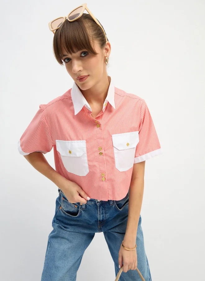 SASSAFRAS Striped Casual Shirt for Women