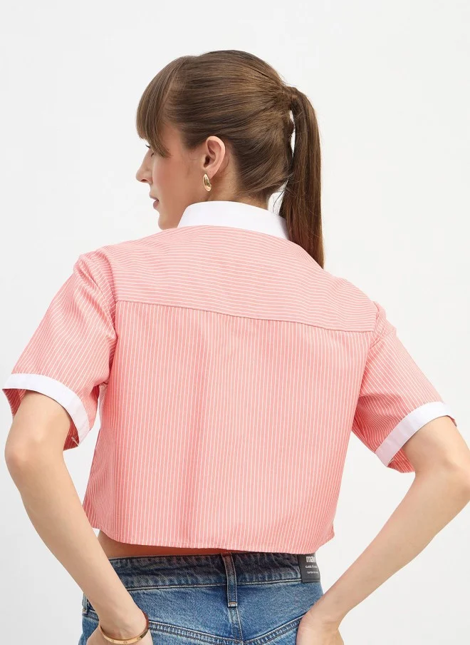 SASSAFRAS Striped Casual Shirt for Women