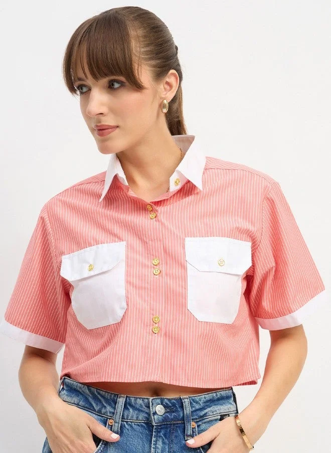 SASSAFRAS Striped Casual Shirt for Women