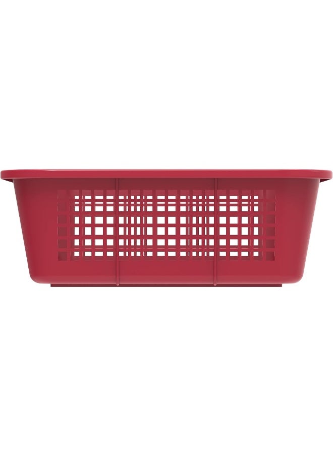 Cosmoplast Large Fruit Tray Storage Basket, Dark Red