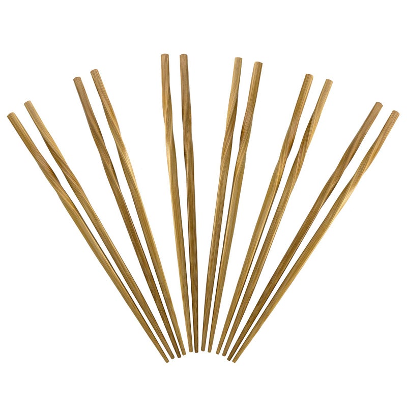 Totally Bamboo Twist Reusable Bamboo Chopsticks Set of 5 Pairs
