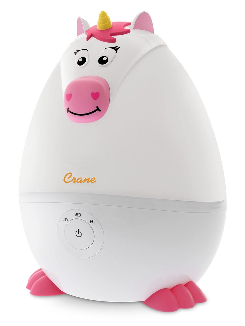 Crane Adorables Ultrasonic Mini Humidifiers for Bedroom and Baby Nursery Half Gallon Cool Mist Air Humidifier for Large Room or Kids Room Humidifier Filters Optional Unicorn