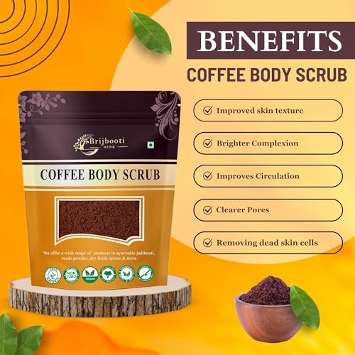 BrijBooti Coffee Powder Scrub For Face & Body -(100 Gr) | Natural Coffee Powder For Skin Exfoliate, Deep Cleanse, Blackhead Remover, Glowing Skin, Anti Acne, De Tan Removal. - Image 2