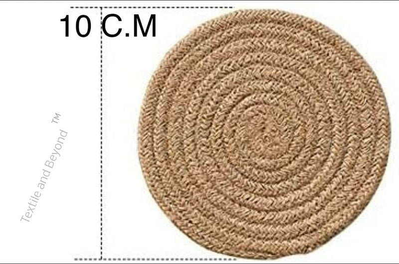 Textile and Beyond Cotton Rope Coaster Set – Washable, Water Absorbent Round Mats for Dining Table, Tea, Coffee & Office Decor (Set of 12) - Image 5