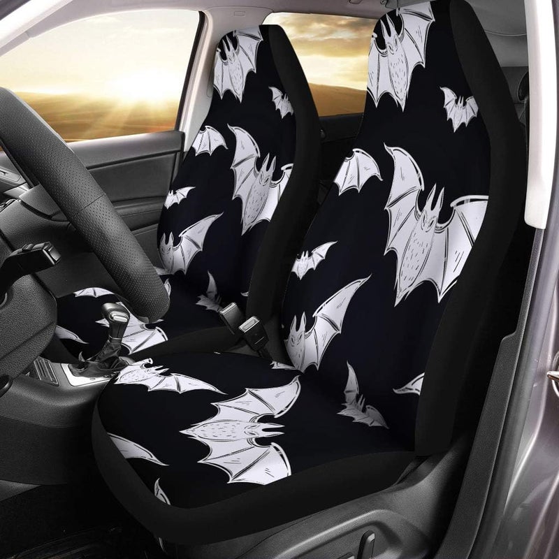 Semtomn Set of 2 Car Seat Covers with Bat Design - Universal Fit for Cars, SUVs, and Trucks - Image 2