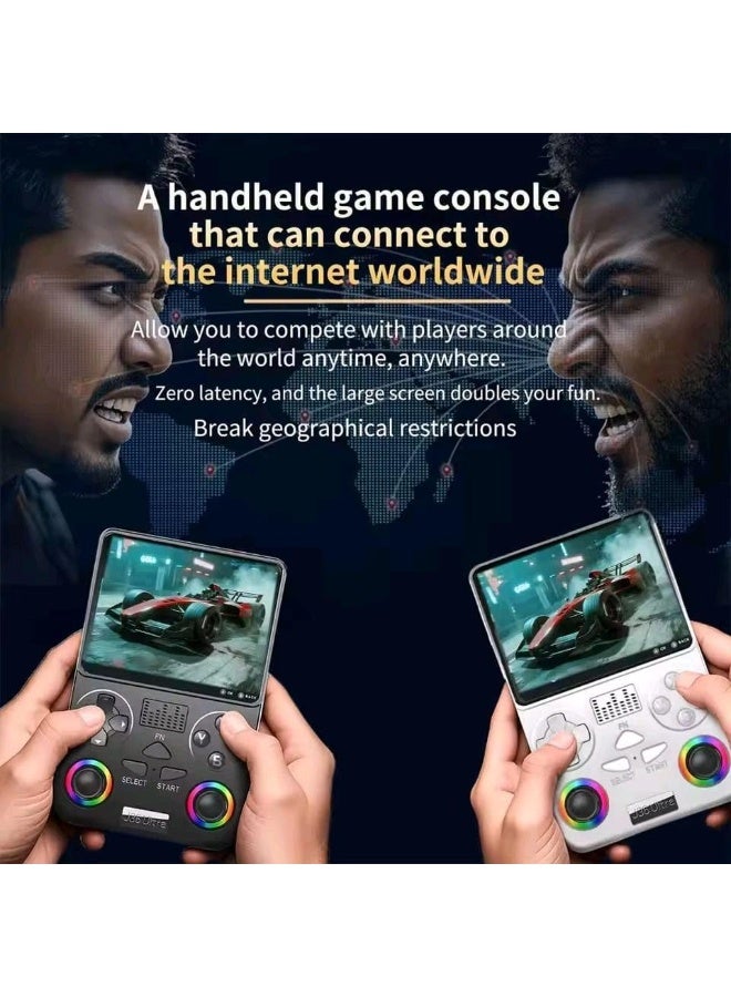 جهاز الألعاب المحمول J36 Ultra بسعة 64 جيجابايت، مشغل ألعاب فيديو كلاسيكي محمول مزود بعصي تحكم مزدوجة بإضاءة RGB، ويدعم اللعب الجماعي عبر الإنترنت. - Image 4