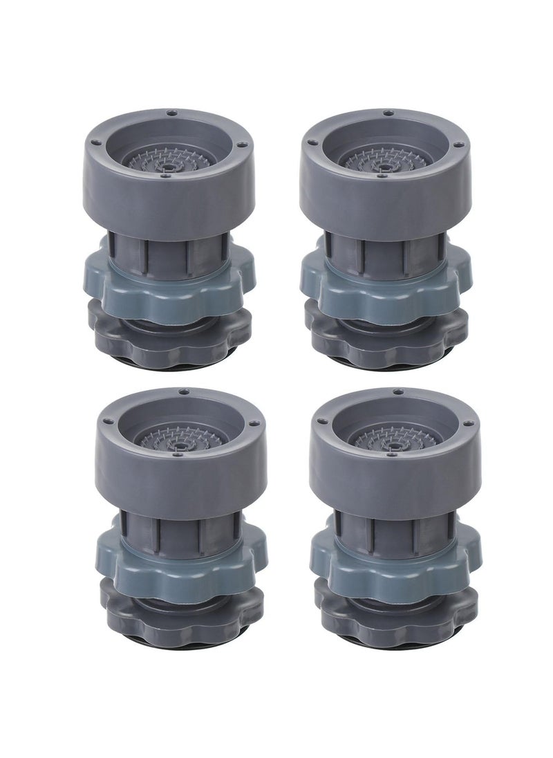 HENGLOBE HENGLOBE Washing Machine Vibration Pads Floor Trays Refrigerator Stand Washing Machine StandHeight Adjustment Feet for Refrigerators Fridge Stands with AntiSlip Rubber 4 Pcs Set  - Image 1