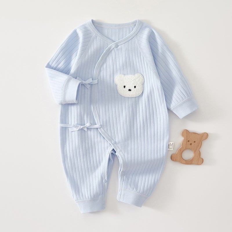 Newborn Cotton Romper Star Moon Print Long Sleeve Baby Bodysuit - Image 2
