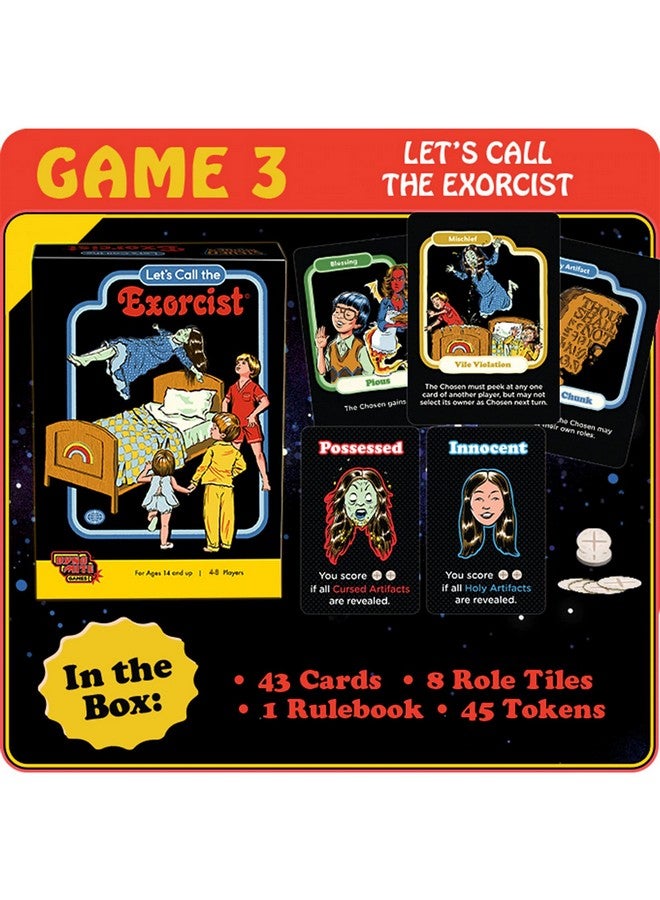 CRYPTOZOIC ENTERTAINMENT Cryptozoic Entertainment Let's Call The Exorcist: Steven Rhodes Games VOL. 2 - Dark Retro Social Deduction Game, Ages 14+, 4-8 Players, 20-45 Min (CZE29484) - Image 2