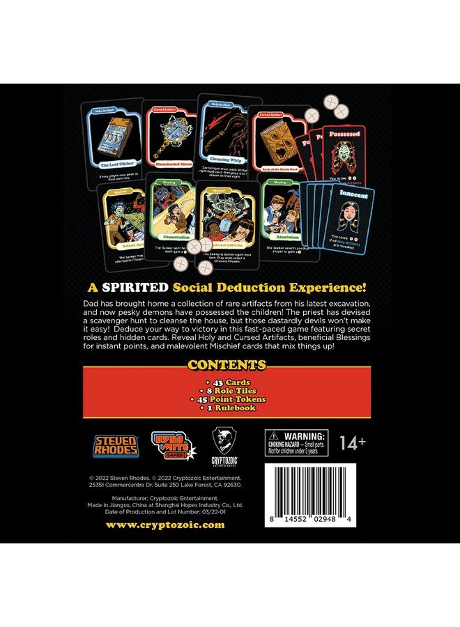 CRYPTOZOIC ENTERTAINMENT Cryptozoic Entertainment Let's Call The Exorcist: Steven Rhodes Games VOL. 2 - Dark Retro Social Deduction Game, Ages 14+, 4-8 Players, 20-45 Min (CZE29484) - Image 4