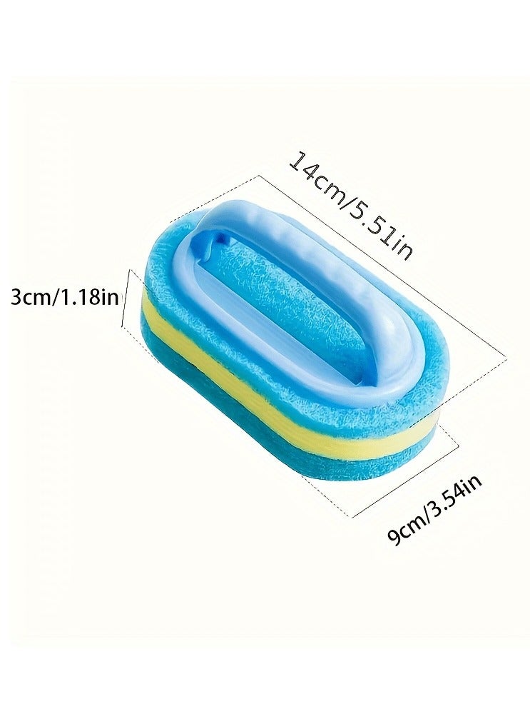 1pc Magic Sponge - Non-Electric Reusable Cleaning Tool with Ergonomic Handle, Durable Plastic Scrubber for Kitchen, Bathroom, Glass, Walls, Toilet, Ceramic & Car Surfaces, Efficient Scrubber Pad  - Image 4