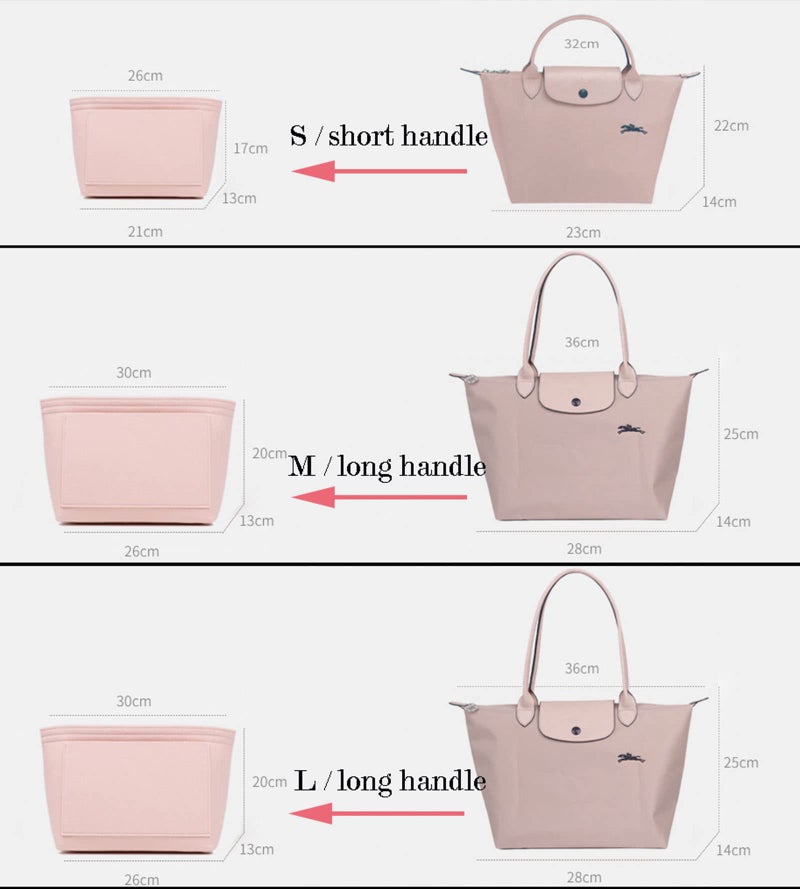 Lckaey Felt Organizer-For Bag Organizer Le Pliage Large Y012-Beige-L - Image 2