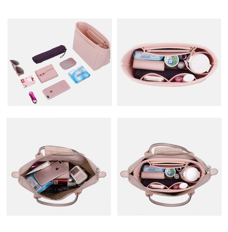Lckaey Felt Organizer-For Bag Organizer Le Pliage Large Y012-Beige-L - Image 5
