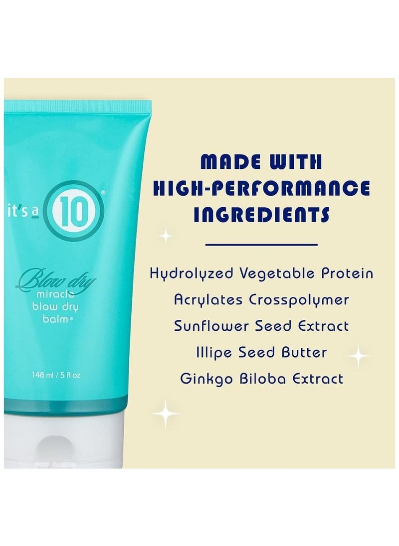 It's a 10 Miracle Blow Dry Styling Balm, Silky, Shiny Hair, Frizz Free Styling, Salon Quality Results Hair Protection from Heat  - Image 3