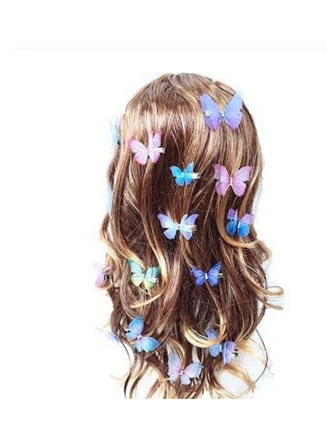 STAR WORK - Butterfly Hair Clips Glitter Barrettes Butterfly Snap Hair Clips For Teens Women Hair Accessories (Set Of 12) - Image 1