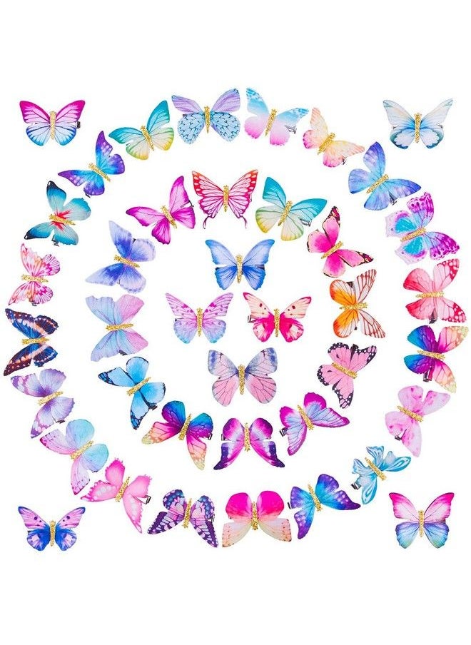 STAR WORK - Butterfly Hair Clips Glitter Barrettes Butterfly Snap Hair Clips For Teens Women Hair Accessories (Set Of 12) - Image 1