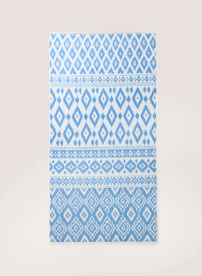 Matalan Blue Pattern Beach Towel