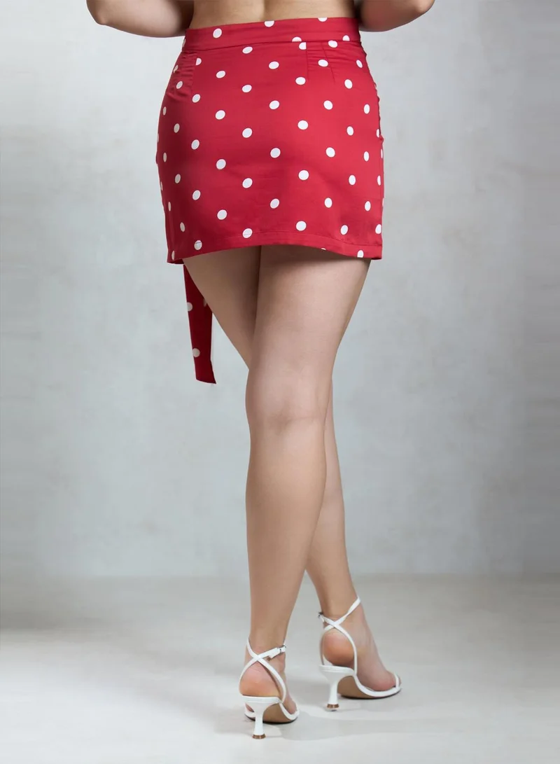 Virgio Virgio Women Cotton Mini Length Printed Skirt