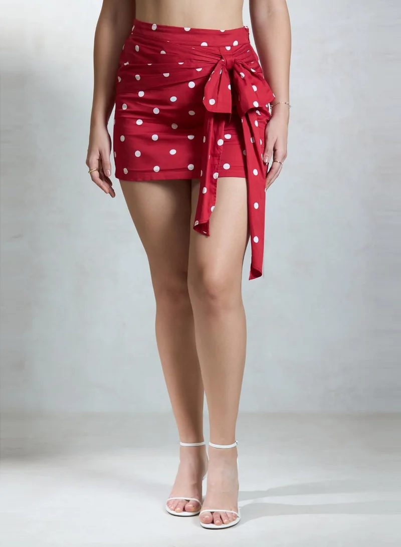 Virgio Virgio Women Cotton Mini Length Printed Skirt