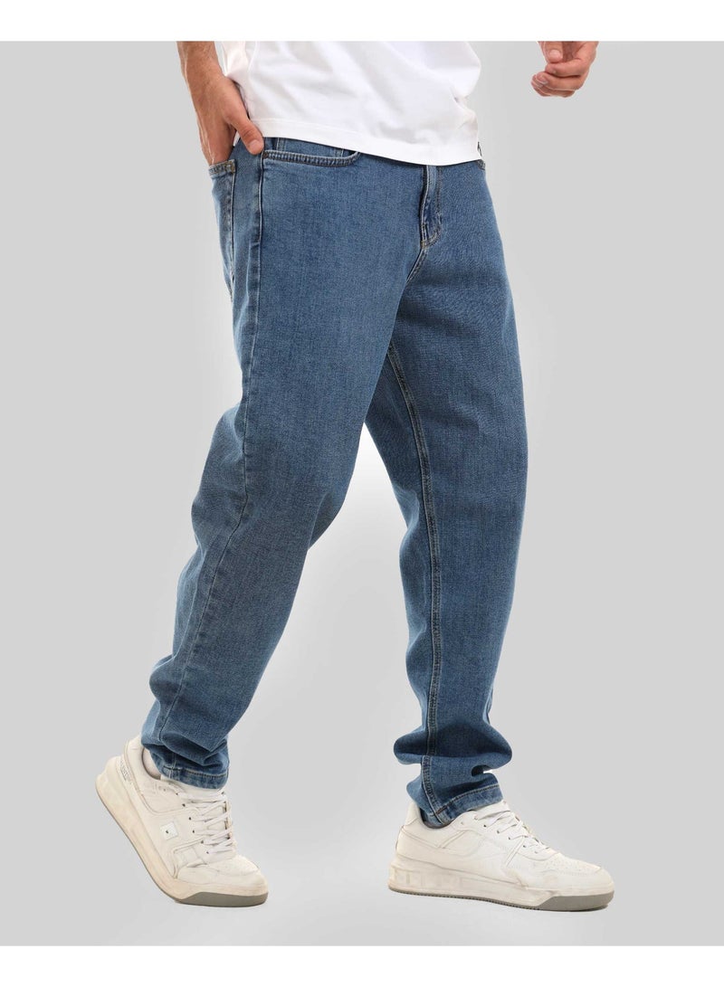 دوت بنطلون جينز أساسي بقصّة مريحة - Image 2