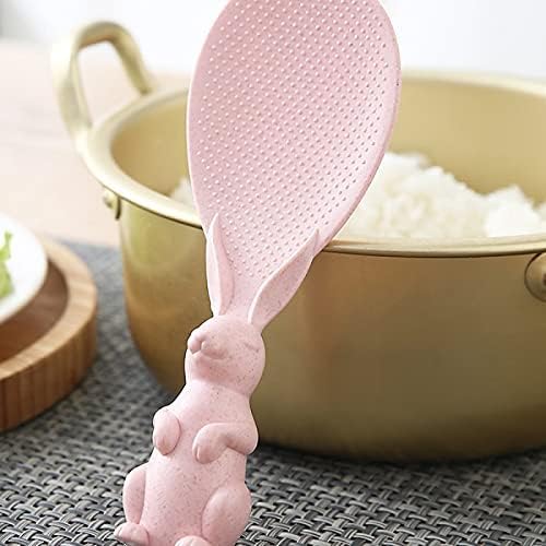 SUNBEET Rabbit Handle Non Stick Silicone Rice Serving Shovel | Kitchen Utensil Rice Spoon | Rice Cooker Shovel Kitchen Tool (Pack of 2, Color: Multi) - Image 5