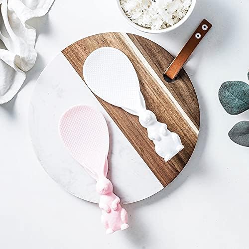 SUNBEET Rabbit Handle Non Stick Silicone Rice Serving Shovel | Kitchen Utensil Rice Spoon | Rice Cooker Shovel Kitchen Tool (Pack of 2, Color: Multi) - Image 3