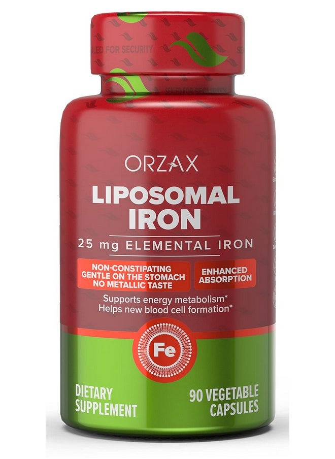 Iron Supplement 25 Mg Liposomal Technology High Bioavailability 90 Vegetable Capsules Helps New Blood Cell Production Nonconstipating Nongmo & Gluten Free For Women Men Adults - pzsku/ZAD9F246C5CDFBDA926F5Z/45/_/1698059704/51d8bd36-01b1-4d98-95a0-ee5e8669b0ed