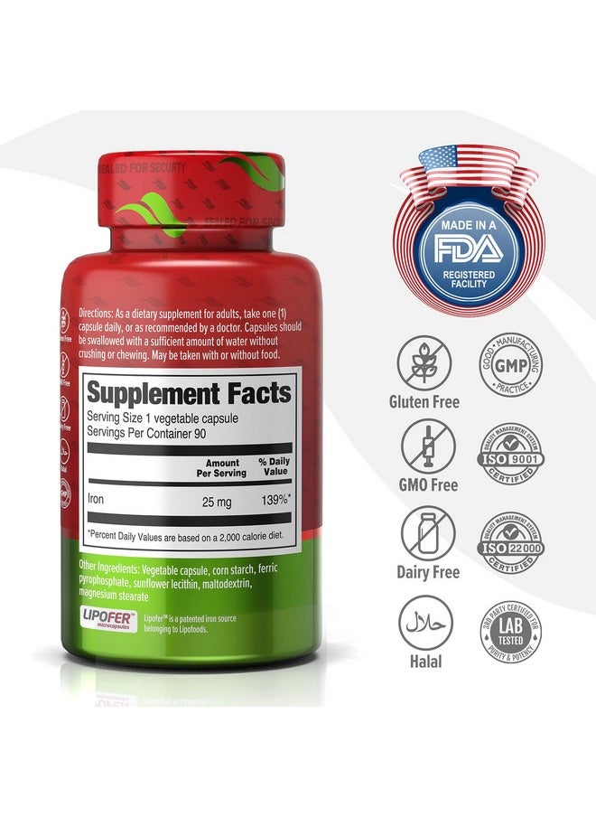 Iron Supplement 25 Mg Liposomal Technology High Bioavailability 90 Vegetable Capsules Helps New Blood Cell Production Nonconstipating Nongmo & Gluten Free For Women Men Adults - pzsku/ZAD9F246C5CDFBDA926F5Z/45/_/1698059706/bfc2d657-e783-404e-84ba-135f11ef6336