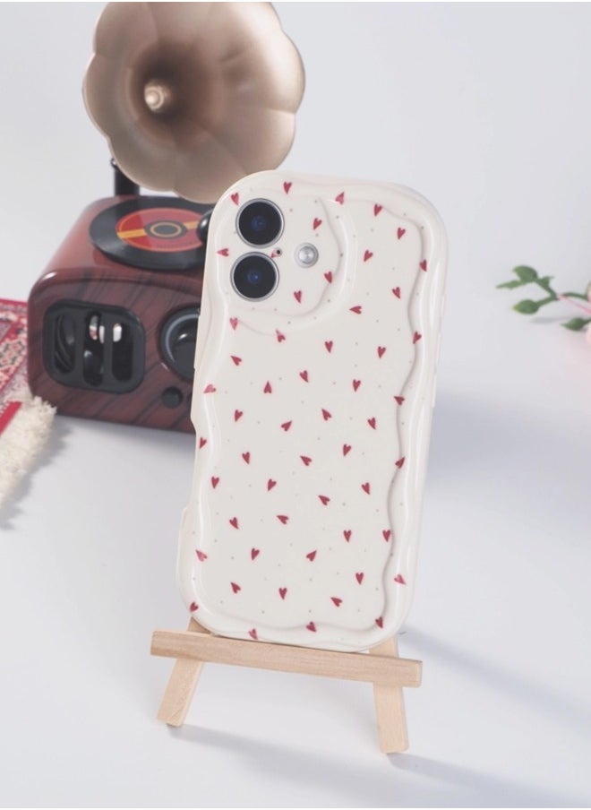 Simple Wave Design Phone Case for iPhone 16 Plus  , Wavy Frame Soft TPU Aesthetic Phone Cover