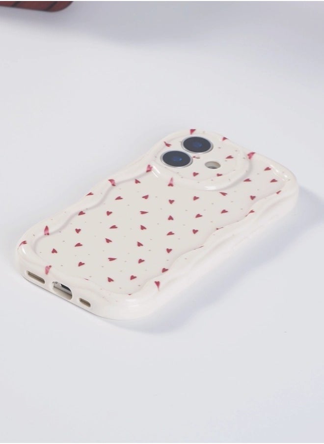 Simple Wave Design Phone Case for iPhone 16 Plus  , Wavy Frame Soft TPU Aesthetic Phone Cover
