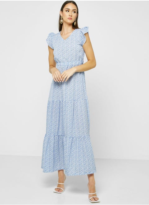 Printed Tier Dress