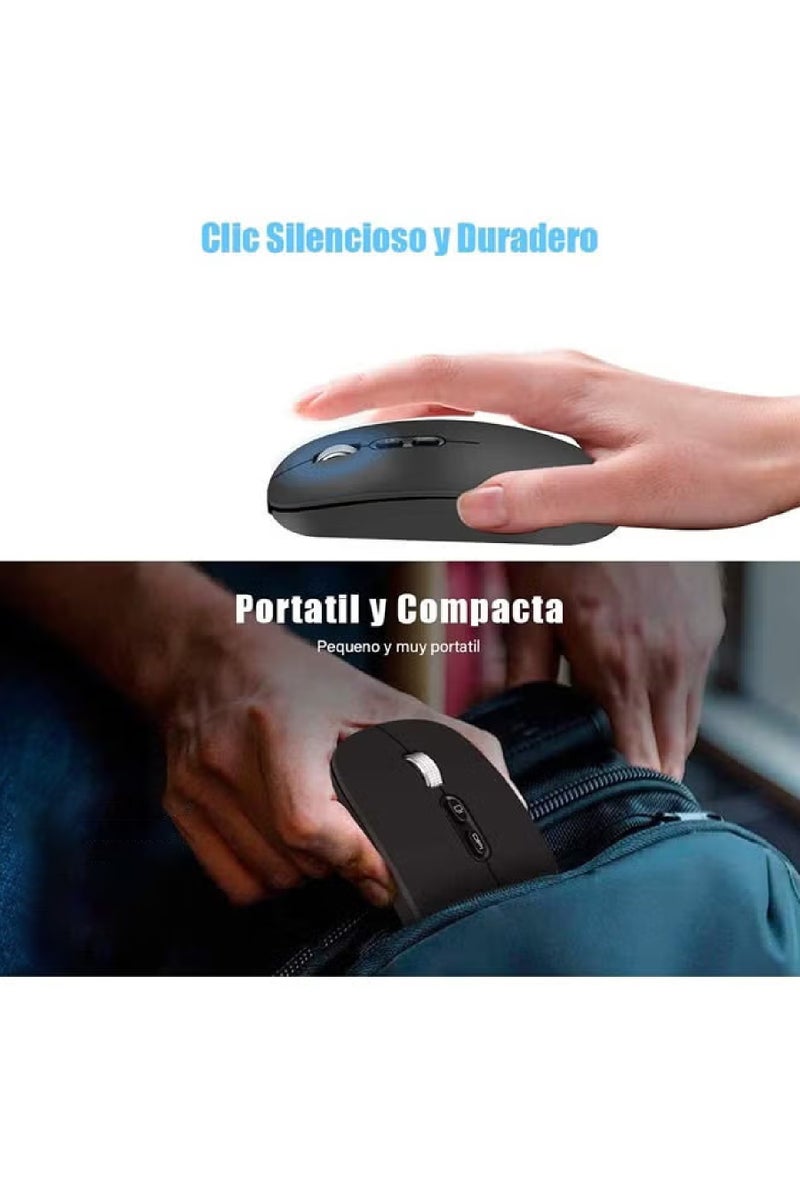 Rock Pow Wireless Mouse Bluetooth Wireless Mouse 2.4G Dual Mode Computer Mouse with USB Receiver for Laptop iPad MacOS PC Windows Android - Image 5