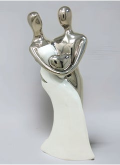 White & Silver Couple: Height 30cm